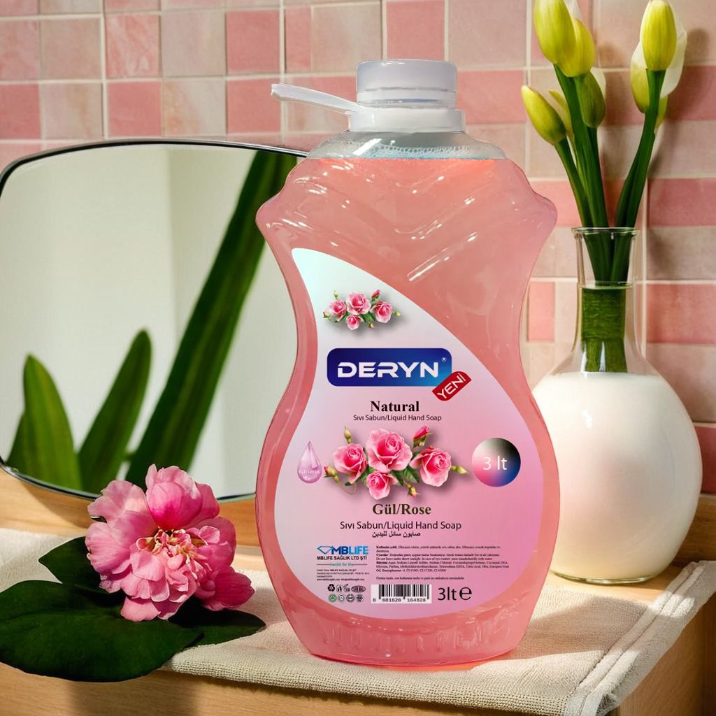 Deryn gül kokulu sıvı sabun - Romantik ve ferahlatıcı koku
